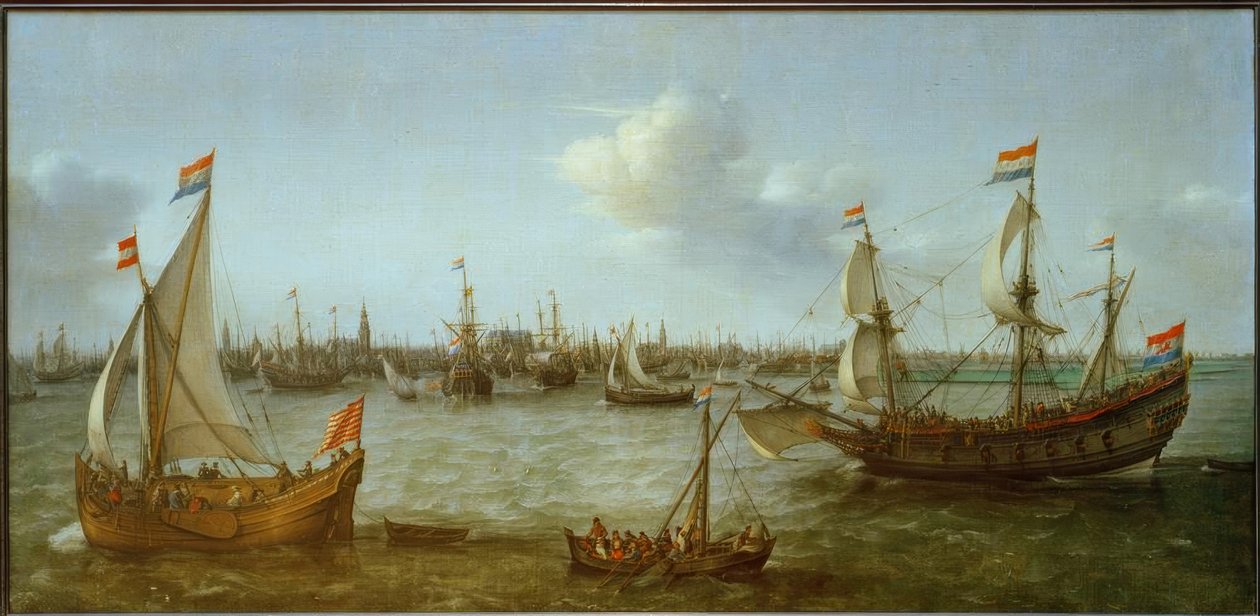 Utsikt over Ij nær Amsterdam av Hendrick Cornelisz. Vroom