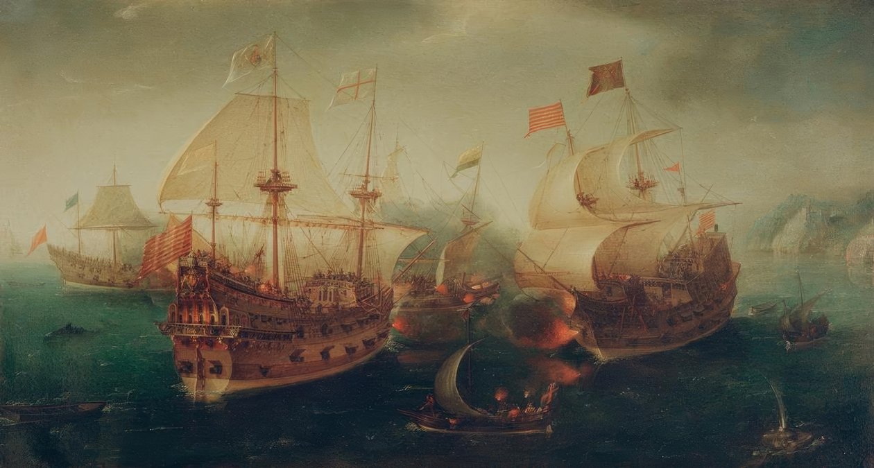 Sjøslag av Hendrick Cornelisz. Vroom