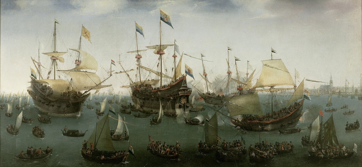 Returen til Amsterdam av den andre ekspedisjonen til Øst-India, 19. juli 1599 av Hendrick Cornelisz. Vroom