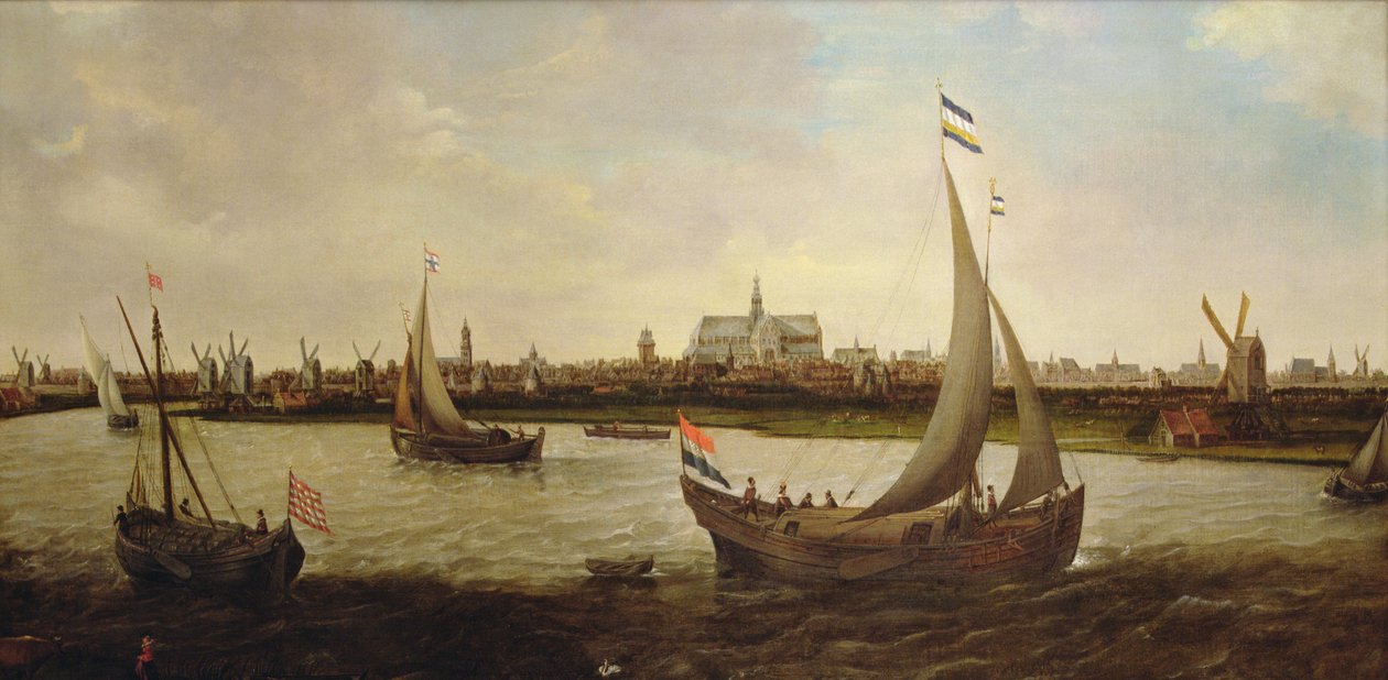 Utsikt over Haarlem fra nord (olje på lerret) av Hendrick Cornelisz. Vroom