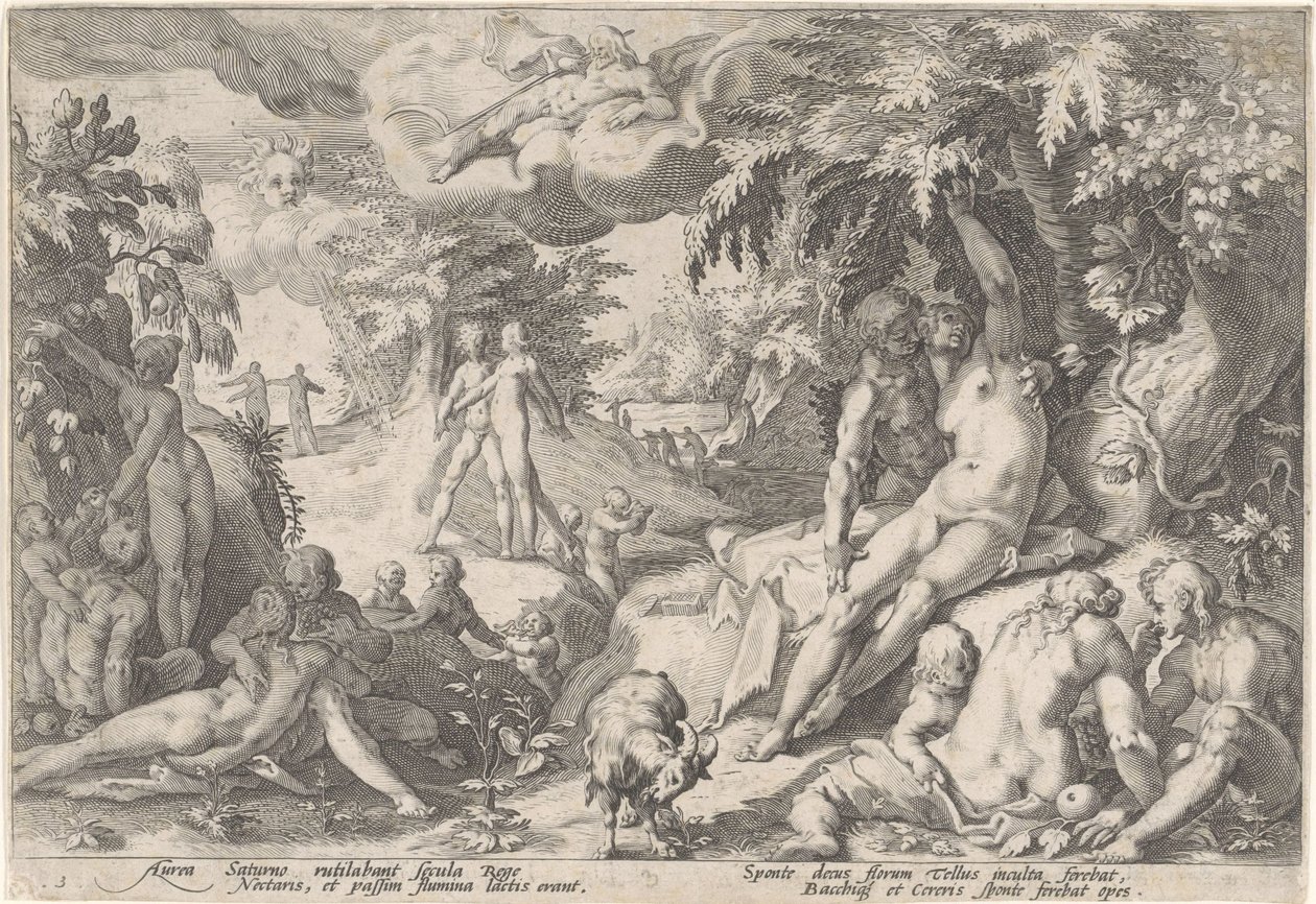 Gullalderen Metamorphoses of Ovid (serietittel) av Hendrick Goltzius (workshop of)