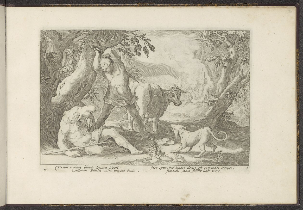 Mercurius doodt Argus Ovids metamorfoser (serietittel) The Herescheppingen van P. Ovidius Naso (serietittel) av Hendrick Goltzius (workshop of)