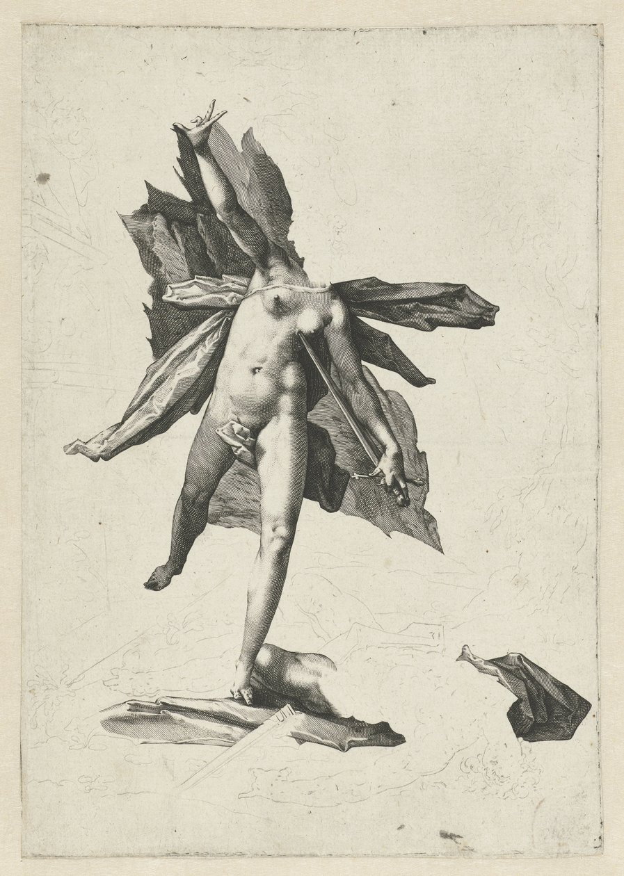 Pyramus og Thisbe av Hendrick Goltzius (workshop of)