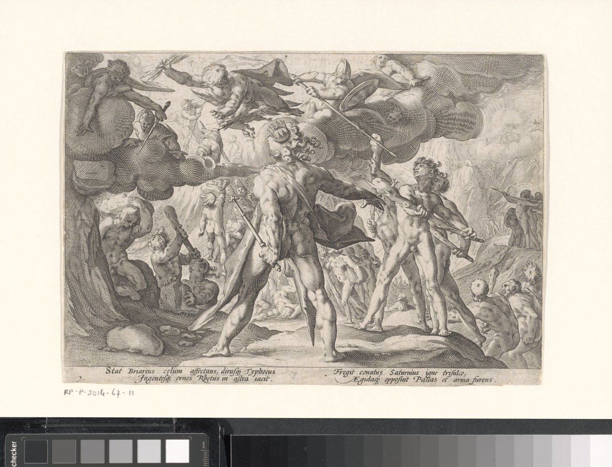 Kamp mellom gudene og kjempene Metamorphoses of Ovid (serietittel) av Hendrick Goltzius (workshop of)