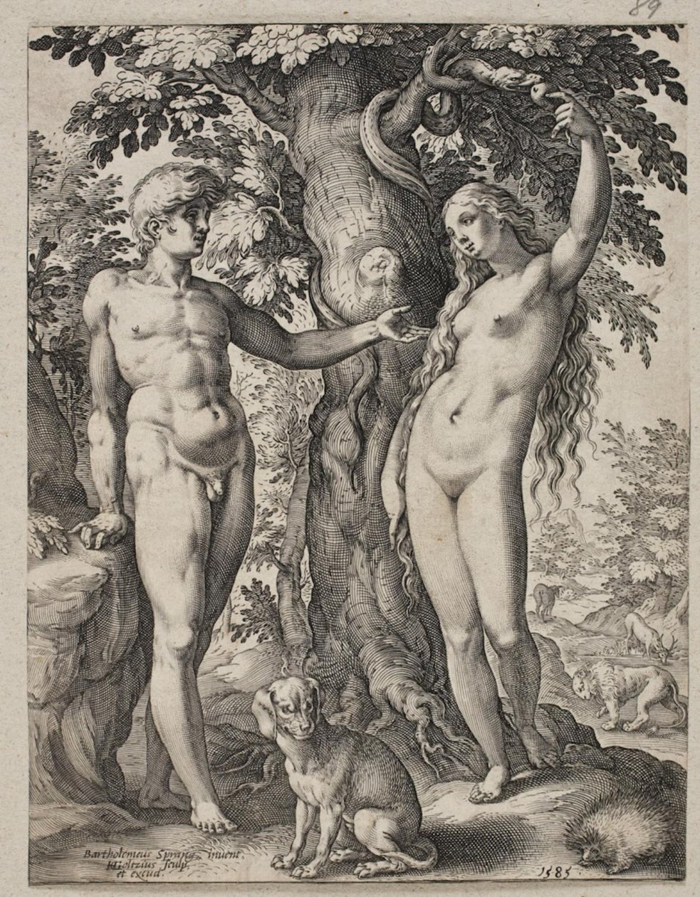 Adam og Eva av Hendrick Goltzius
