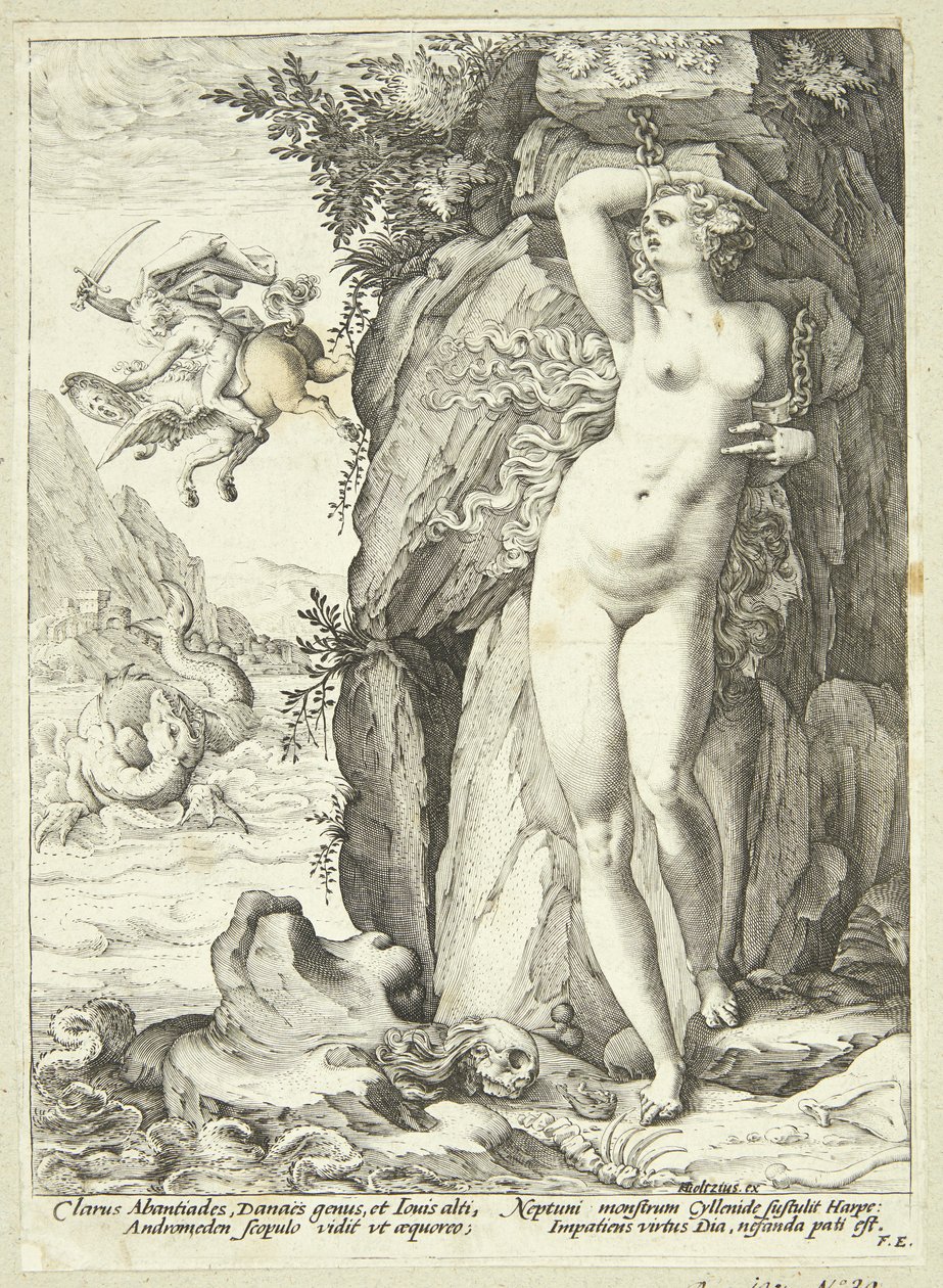 Andromeda blir frigjort av Perseus av Hendrick Goltzius