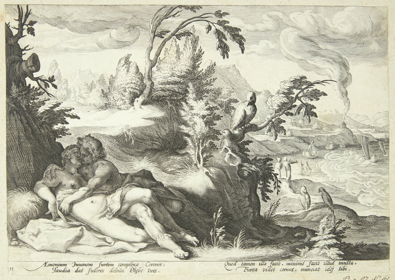 Apollon og Koronis av Hendrick Goltzius
