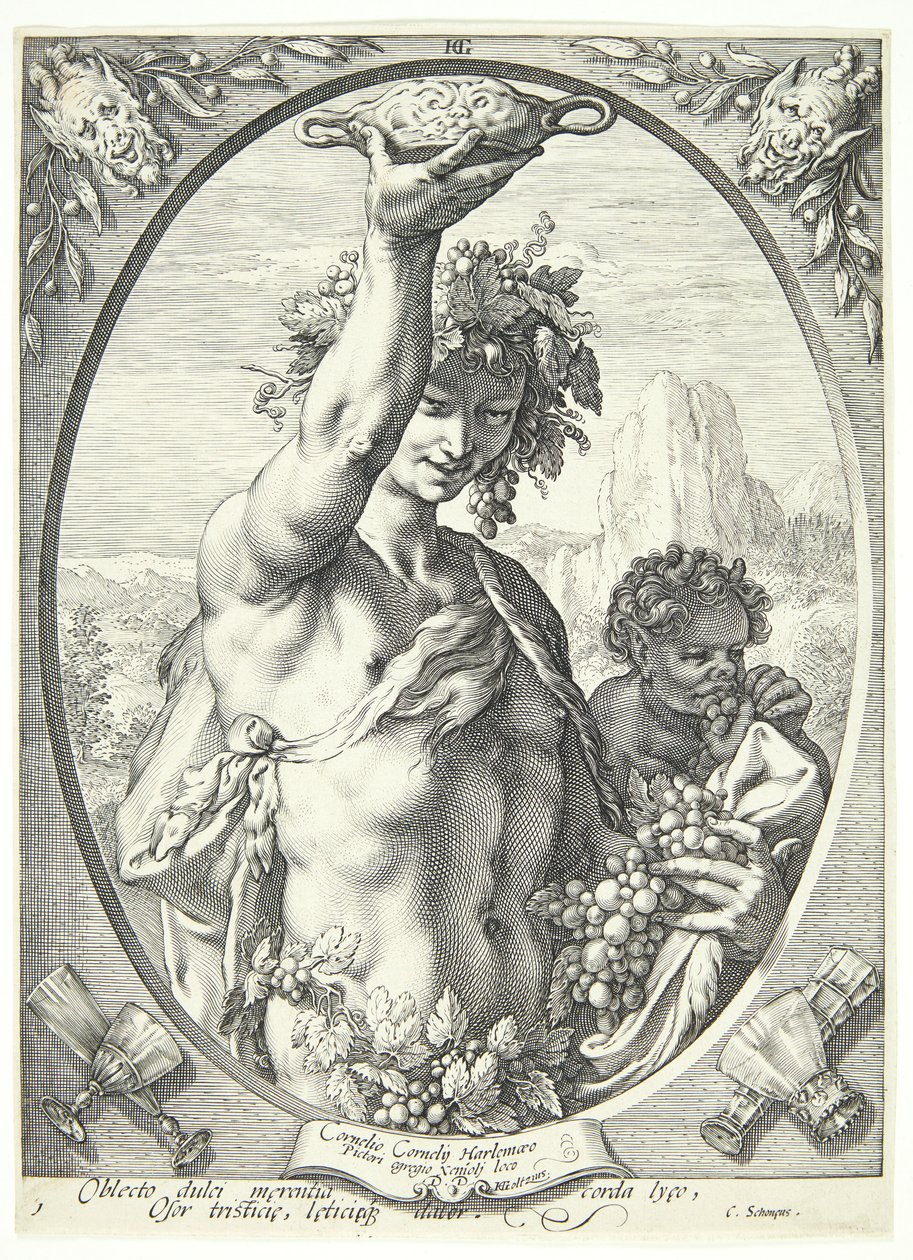Bacchus av Hendrick Goltzius