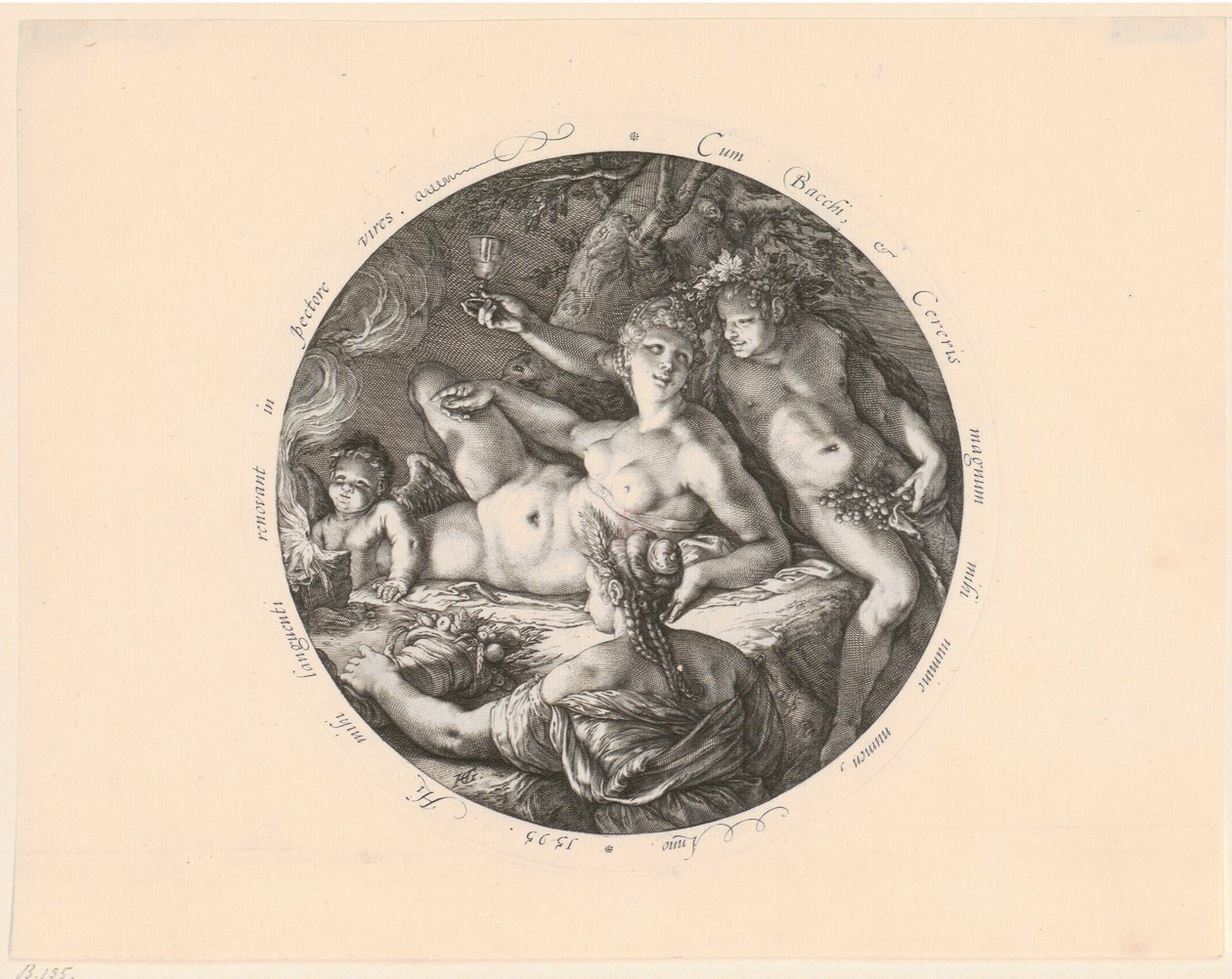 Bacchus, Ceres og Venus av Hendrick Goltzius