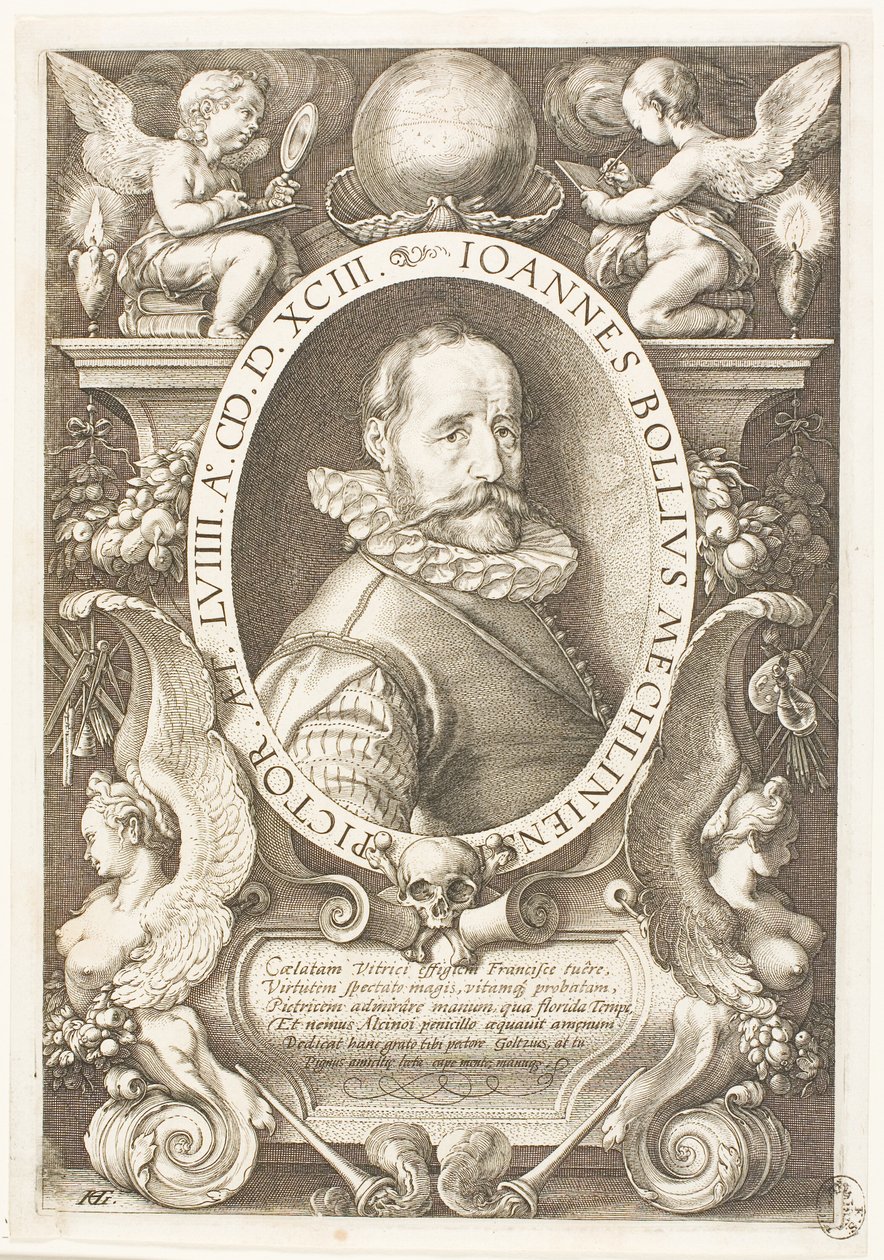 Bol, Hans (1534-1593) maler av Malines, fra 1591 i Amsterdam av Hendrick Goltzius
