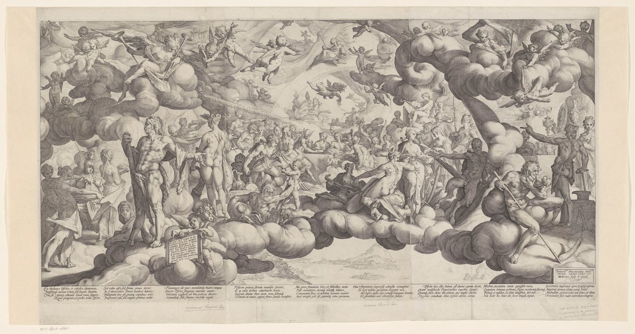 Bryllup av Amor og Psyke av Hendrick Goltzius