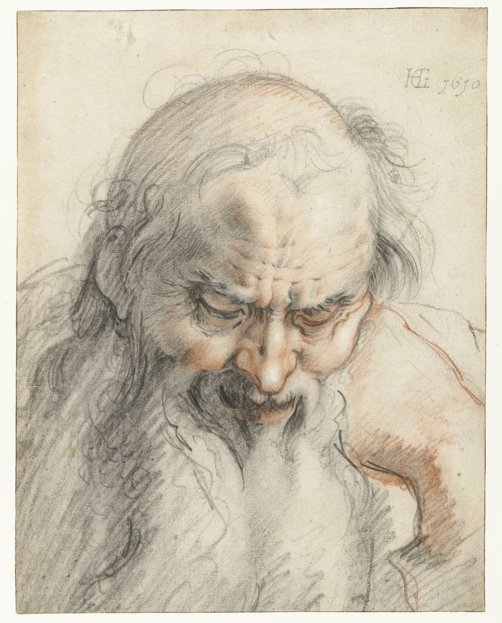 Byste av en gammel mann av Hendrick Goltzius