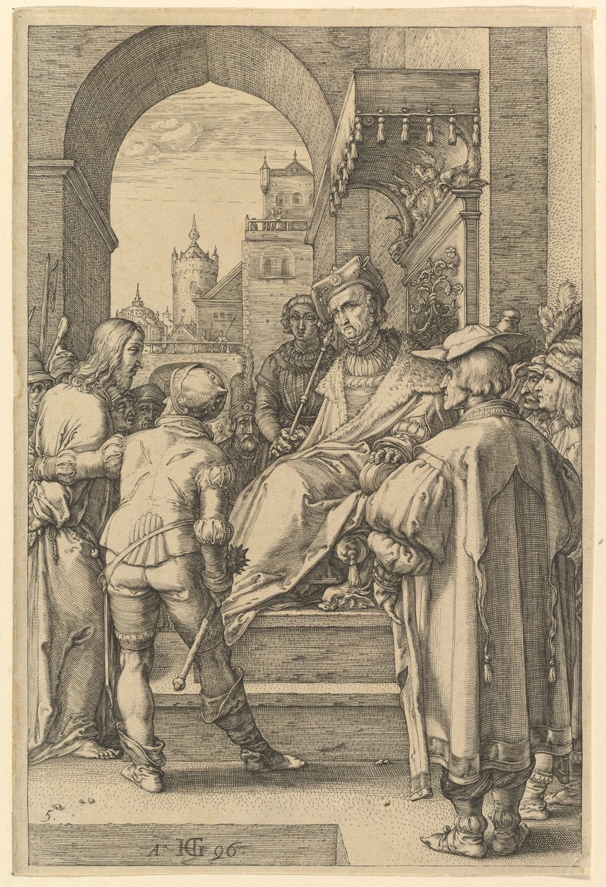 Kristus foran Pilatus, fra «Kristi lidelse» av Hendrick Goltzius