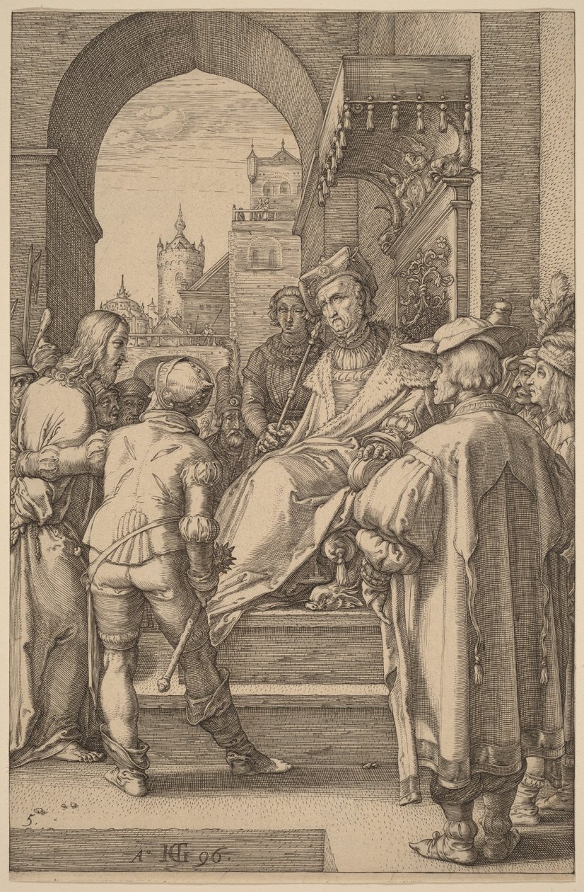 Kristus foran Pilatus av Hendrick Goltzius