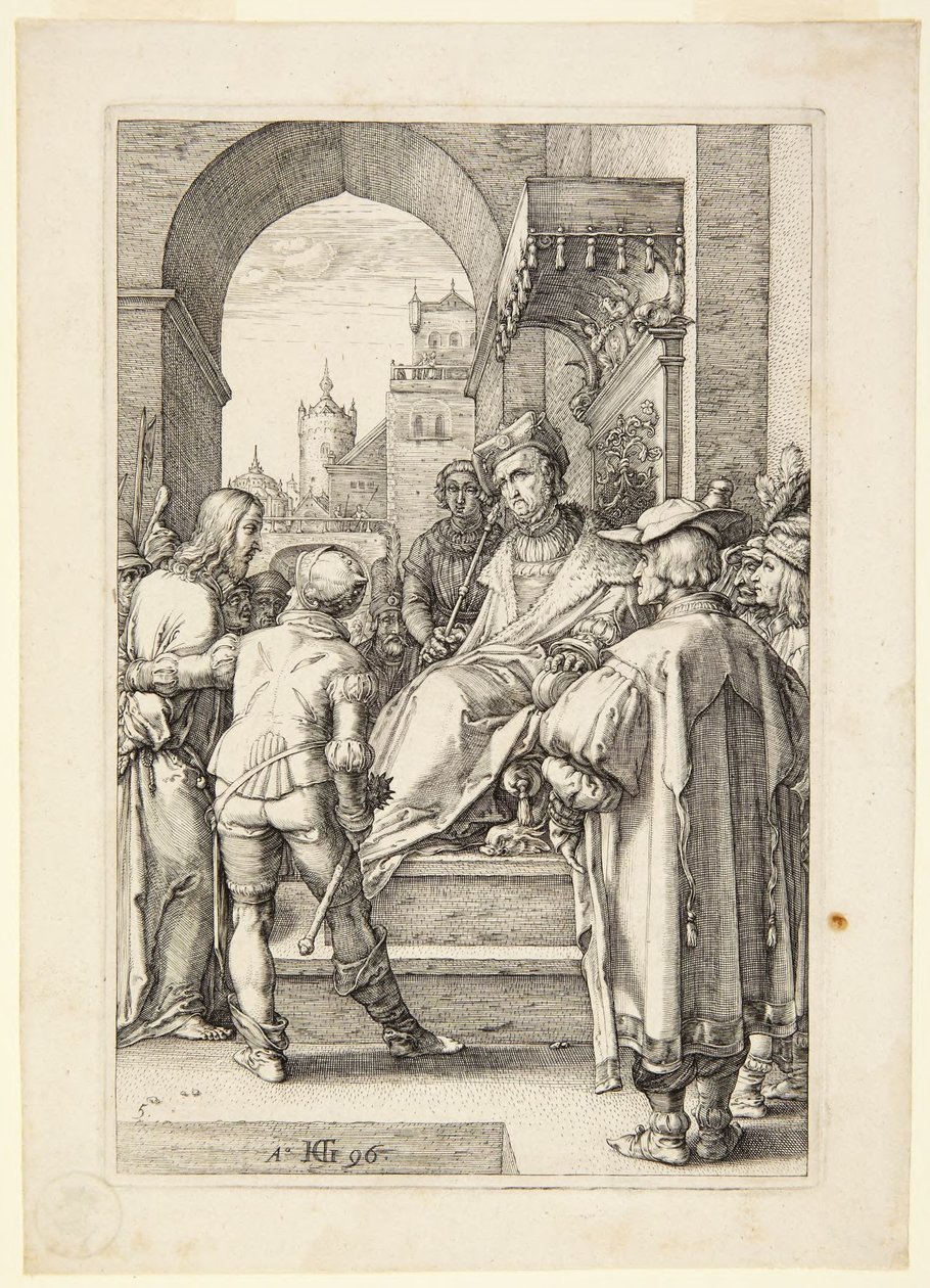 Kristus for Pilatus av Hendrick Goltzius