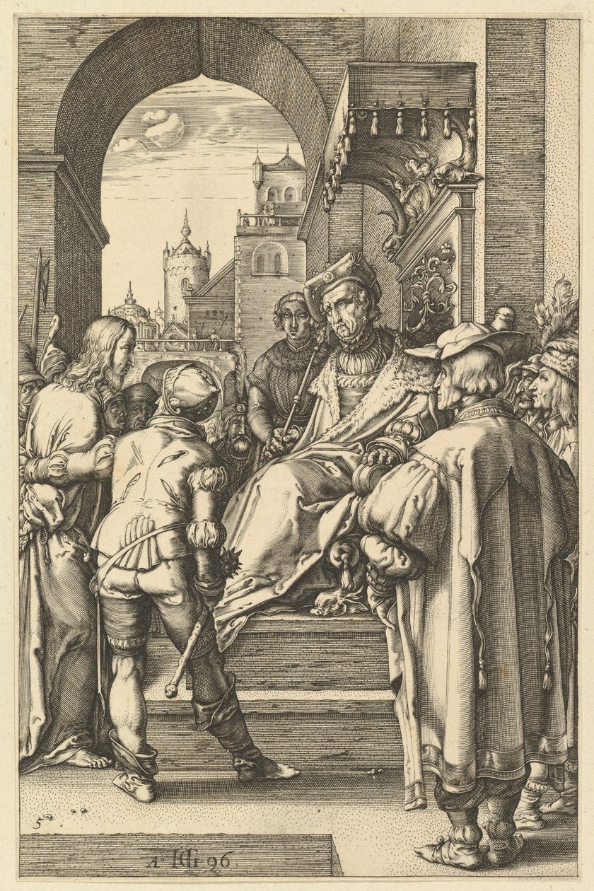 Kristus for Pilatus, fra «Kristi lidelse» av Hendrick Goltzius