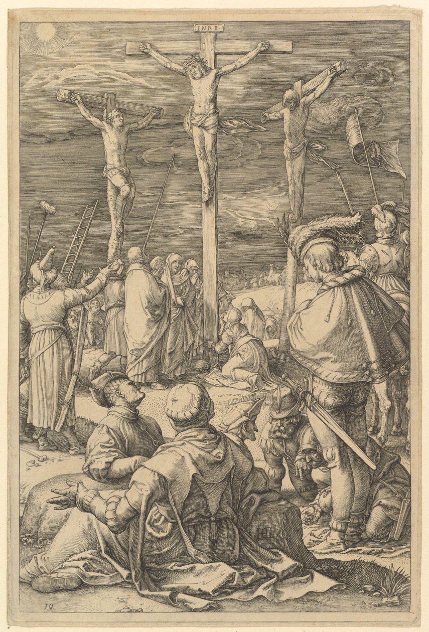 Kristus på korset, fra «Kristi lidelse» av Hendrick Goltzius