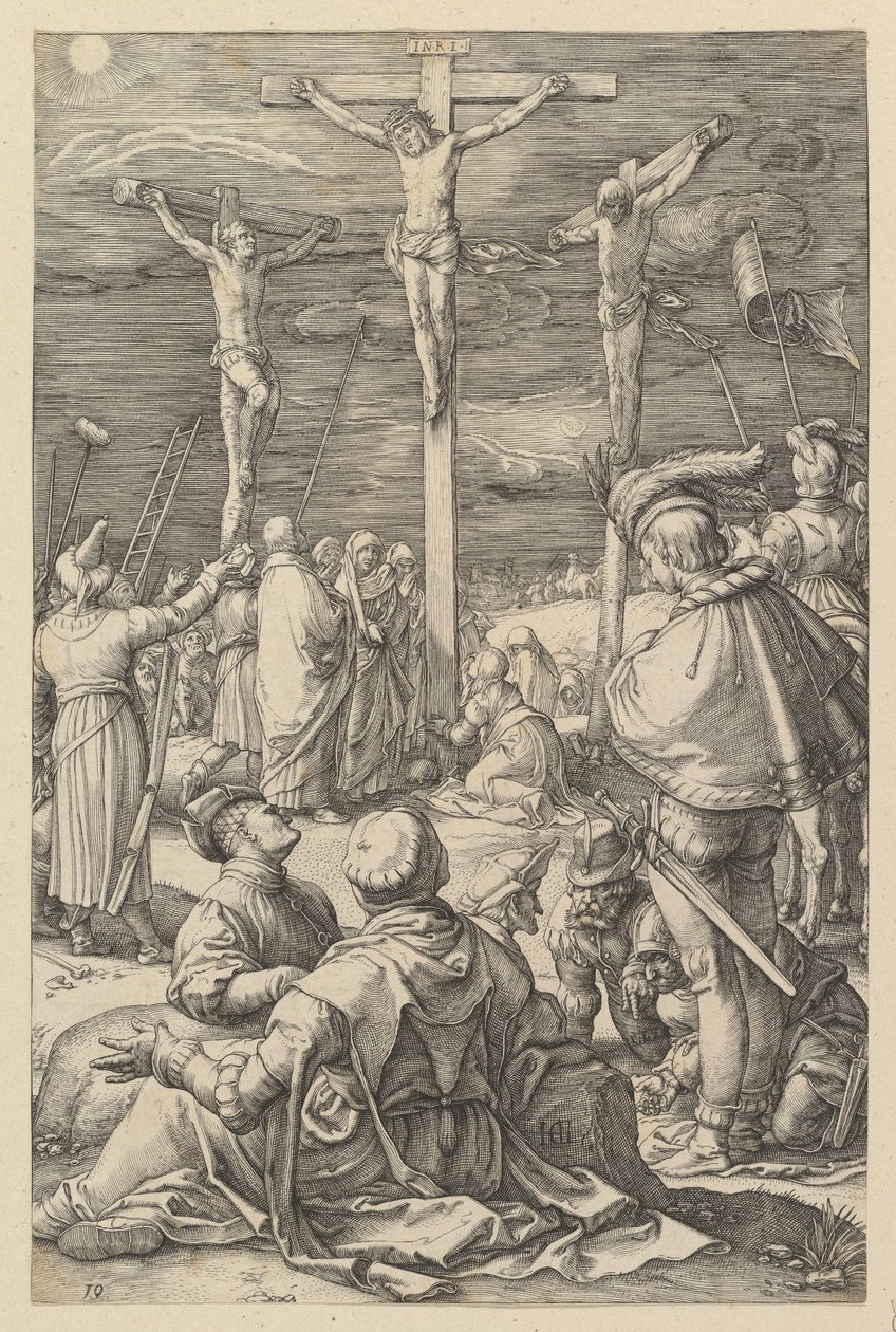 Kristus på korset, fra «Kristi lidelse» av Hendrick Goltzius