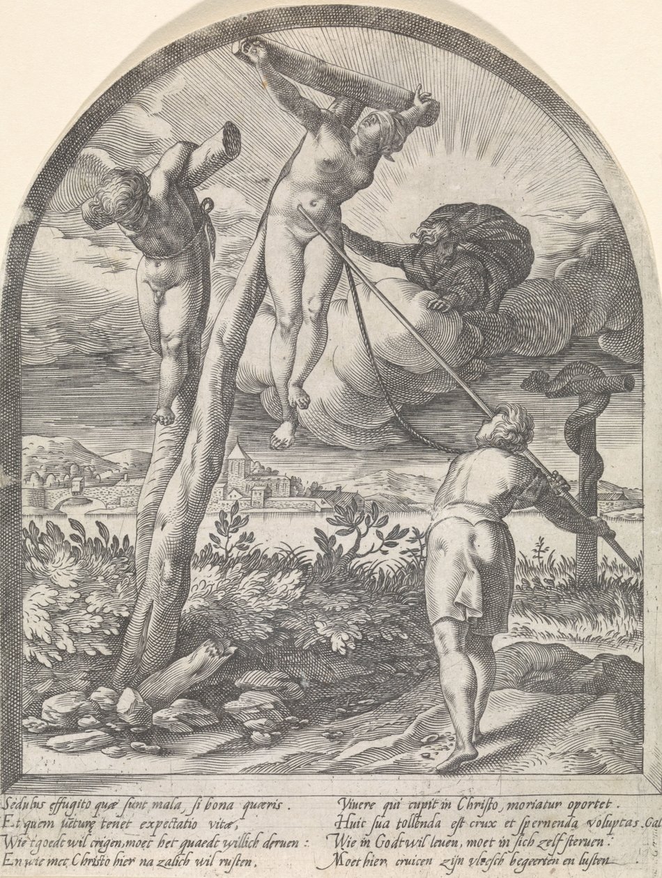 Man Must Slay His Lusts The Spiritual Hunts (serietittel) av Hendrick Goltzius