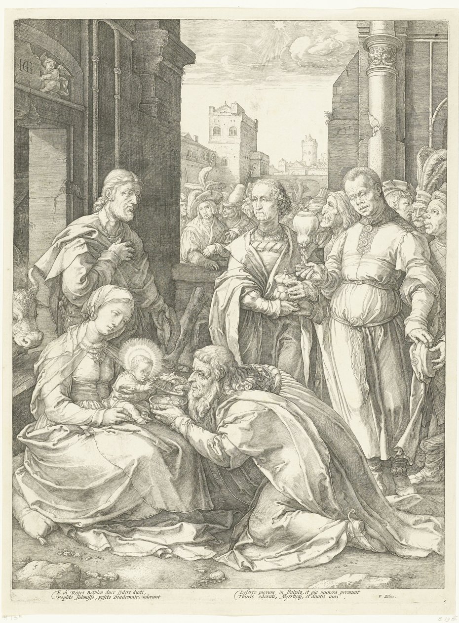 The Adoration of the Magi The Early Life of Mary (serietittel) Mesterverk (serietittel) av Hendrick Goltzius