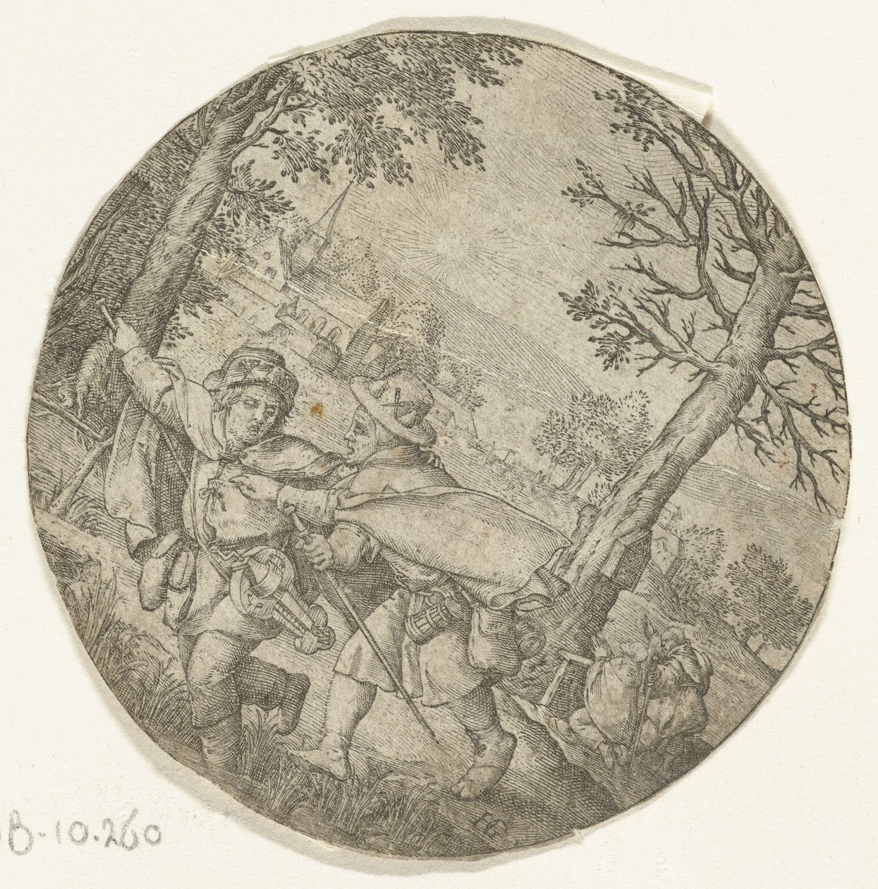 Blinden leder blinden av Hendrick Goltzius