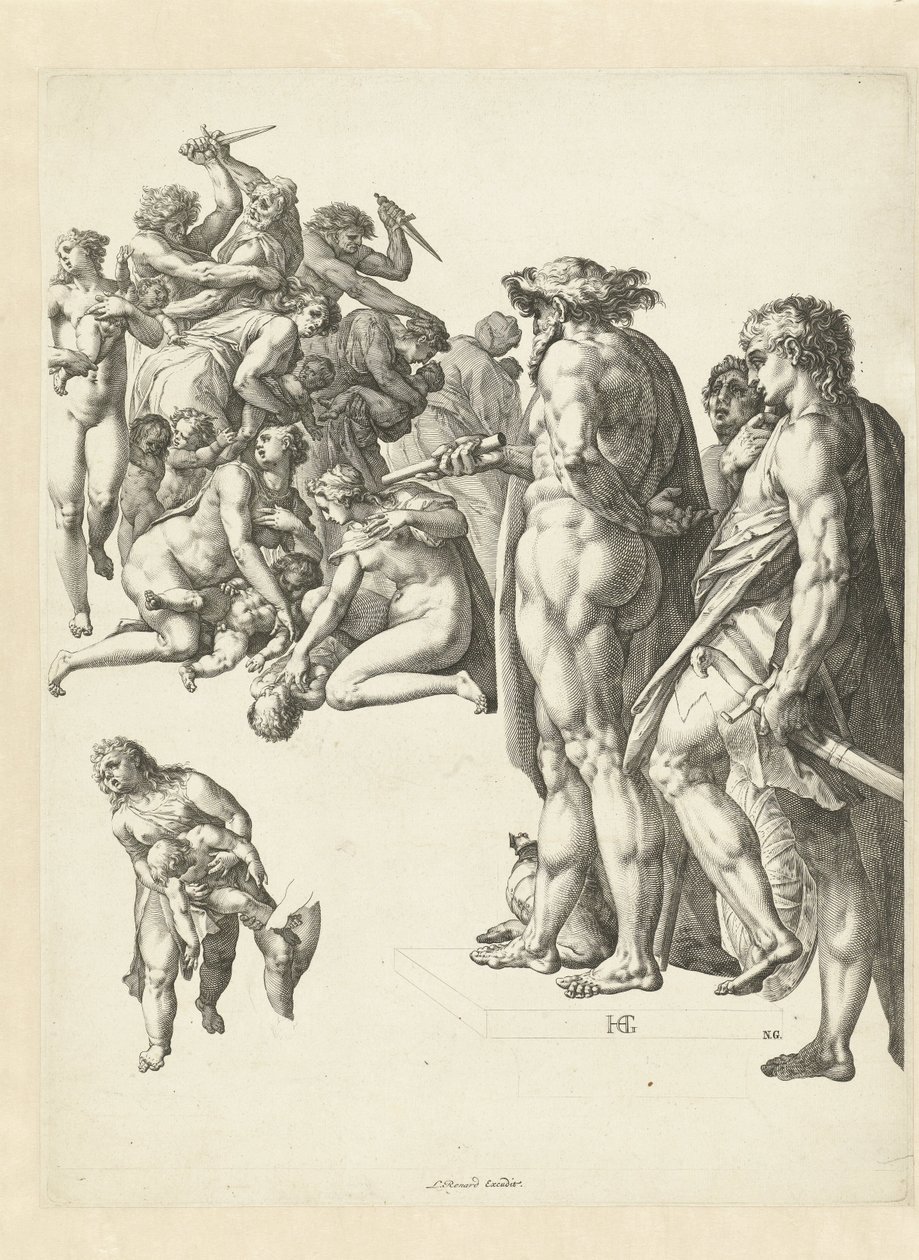 Barnemordet i Betlehem av Hendrick Goltzius
