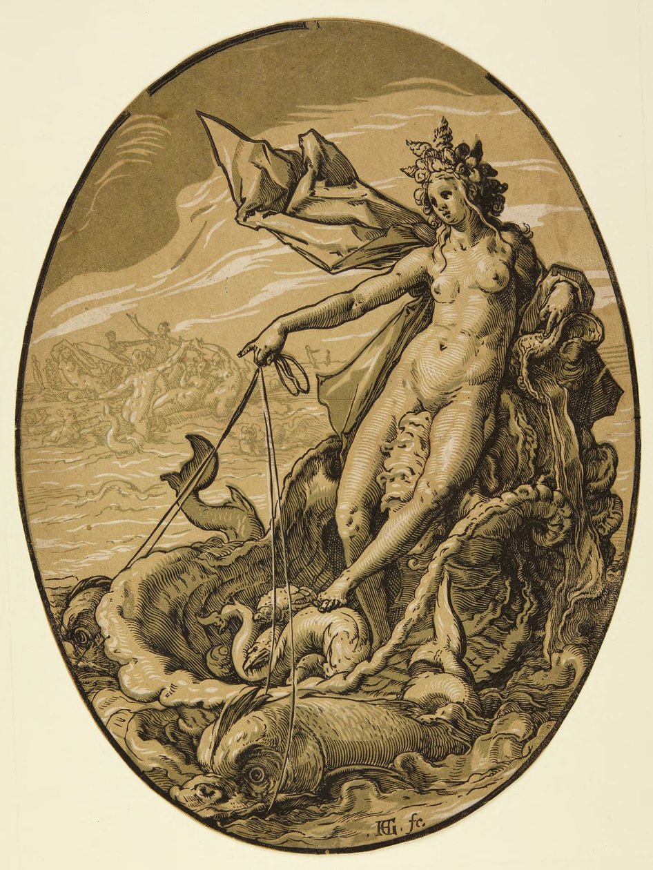Demogorgon og guddommene av Hendrick Goltzius