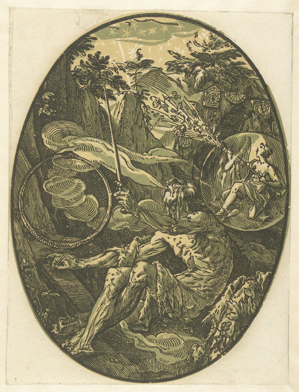 Demogorgon i Evighetens hule Gods and Goddesses (serietittel) av Hendrick Goltzius