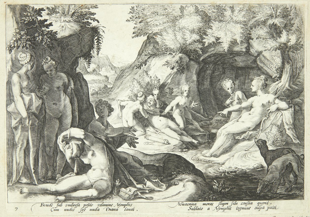 Diana oppdager Kallistos graviditet av Hendrick Goltzius