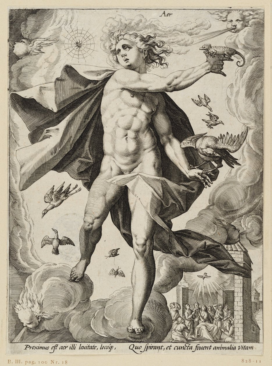 De fire elementene: Luft av Hendrick Goltzius