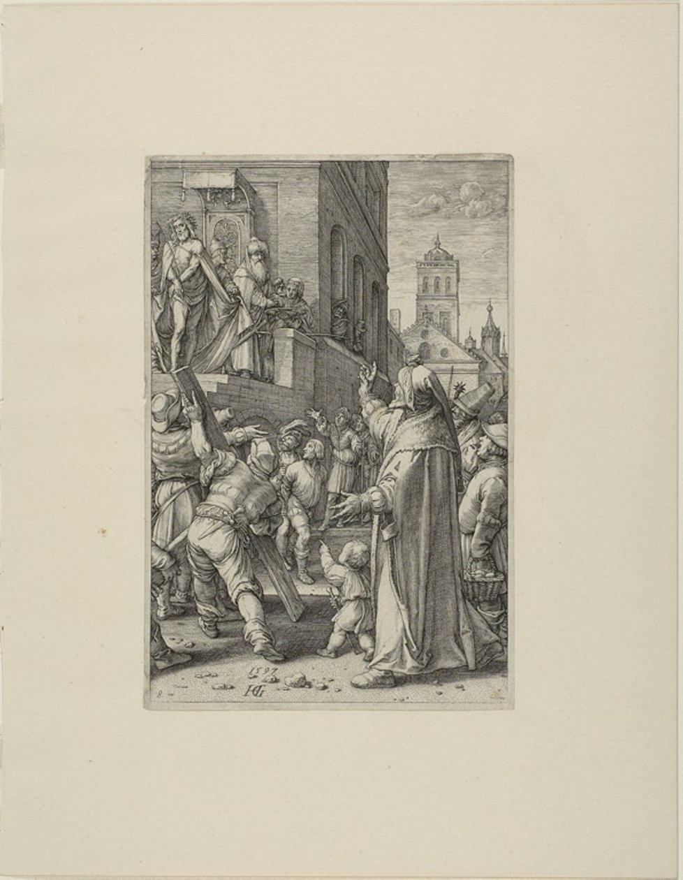 Ecce Homo, plate åtte fra The Passion of Christ av Hendrick Goltzius