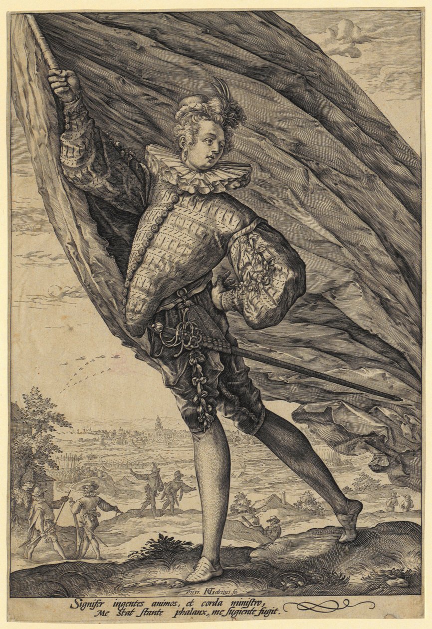Fanebærer av Hendrick Goltzius