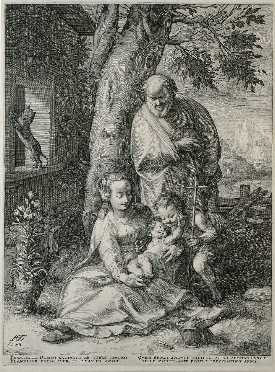 Hellig familie med døperen Johannes Mary