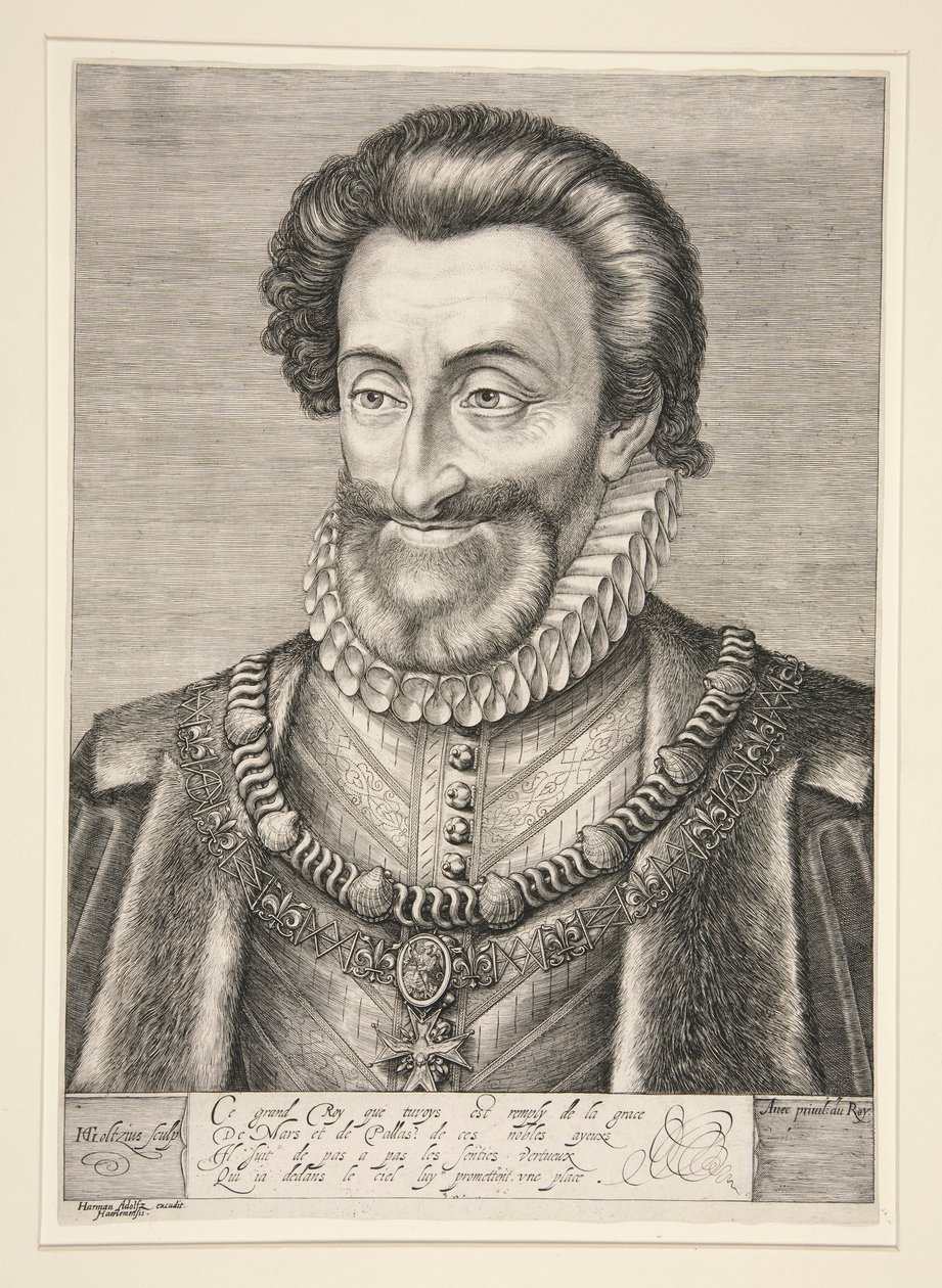 Henrik IV, konge av Frankrike og Navarra av Hendrick Goltzius