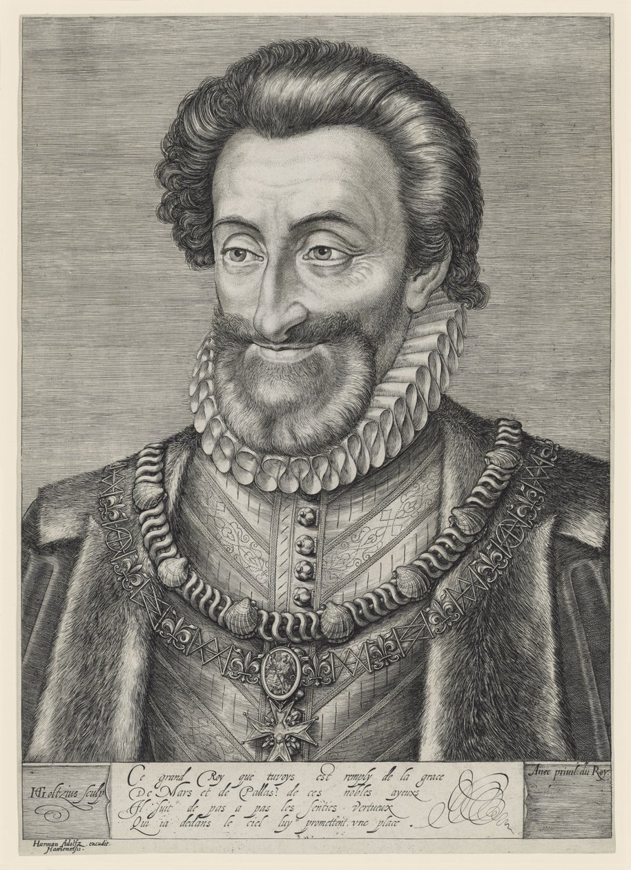 Henrik IV, konge av Frankrike og Navarra av Hendrick Goltzius