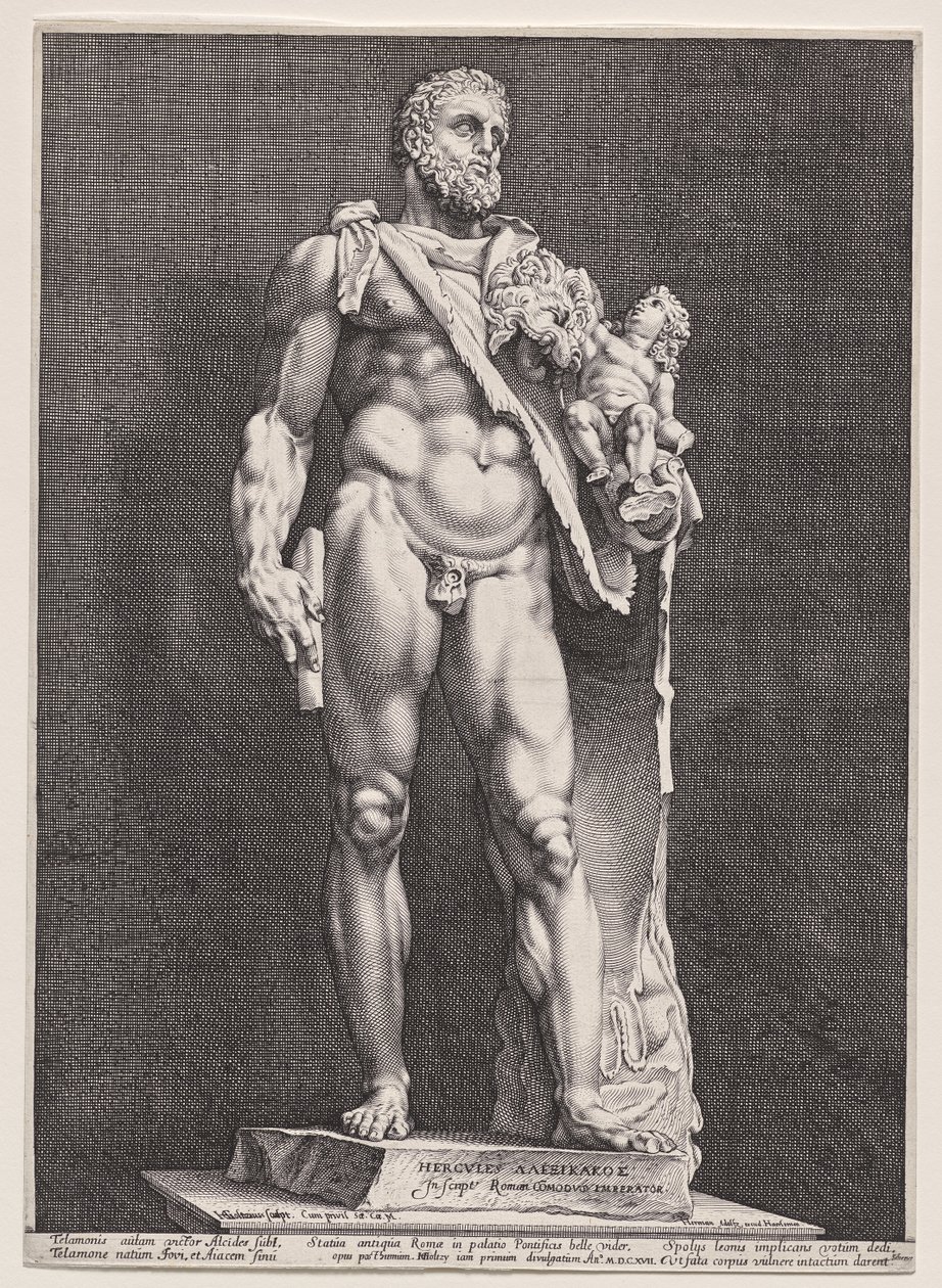 Herkules og Telephos av Hendrick Goltzius