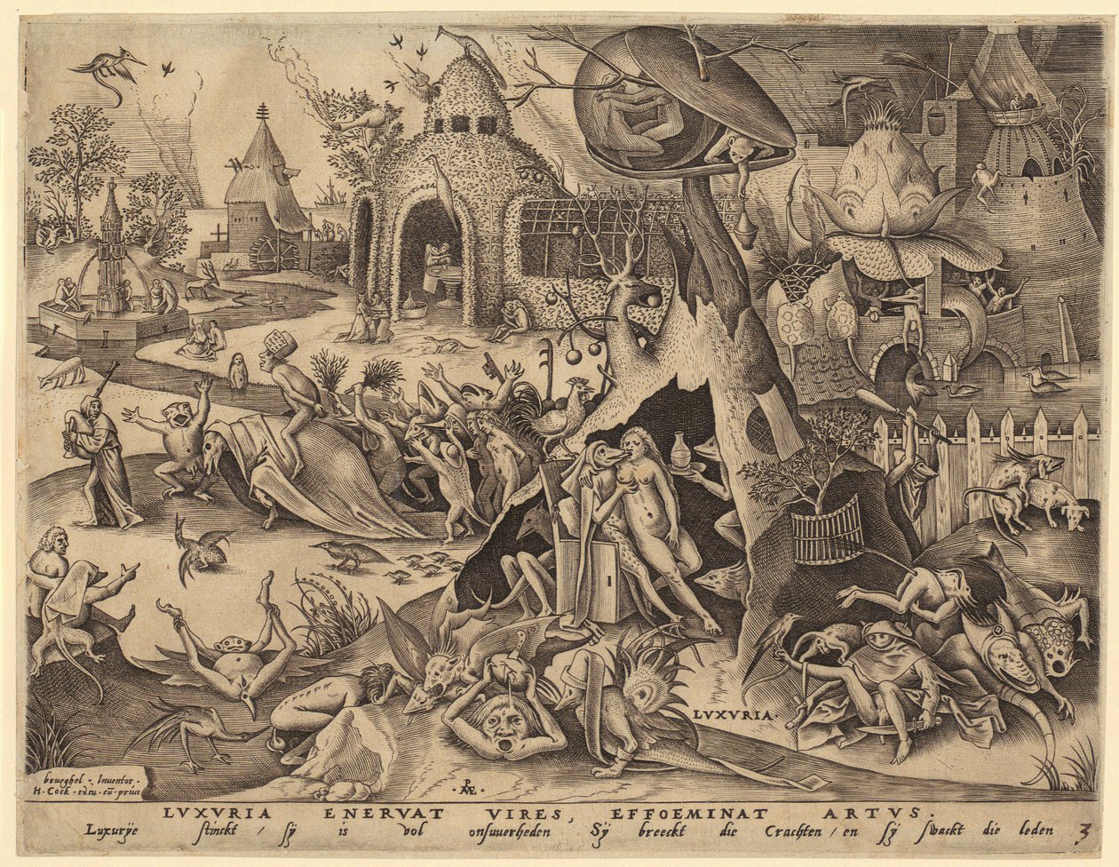 Horatius Cocles, blad 2 fra serien «Romerske helter» av Hendrick Goltzius