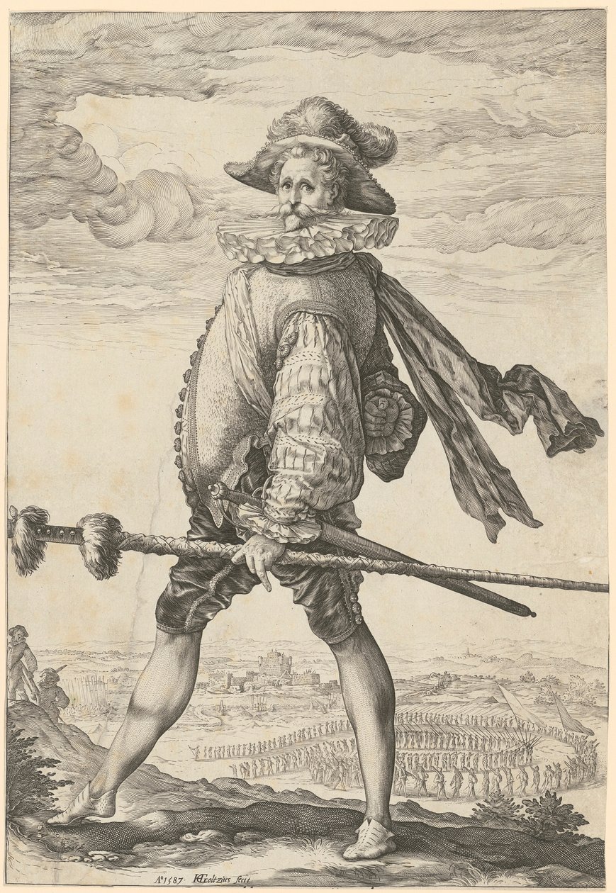 Kaptein i infanteriet av Hendrick Goltzius