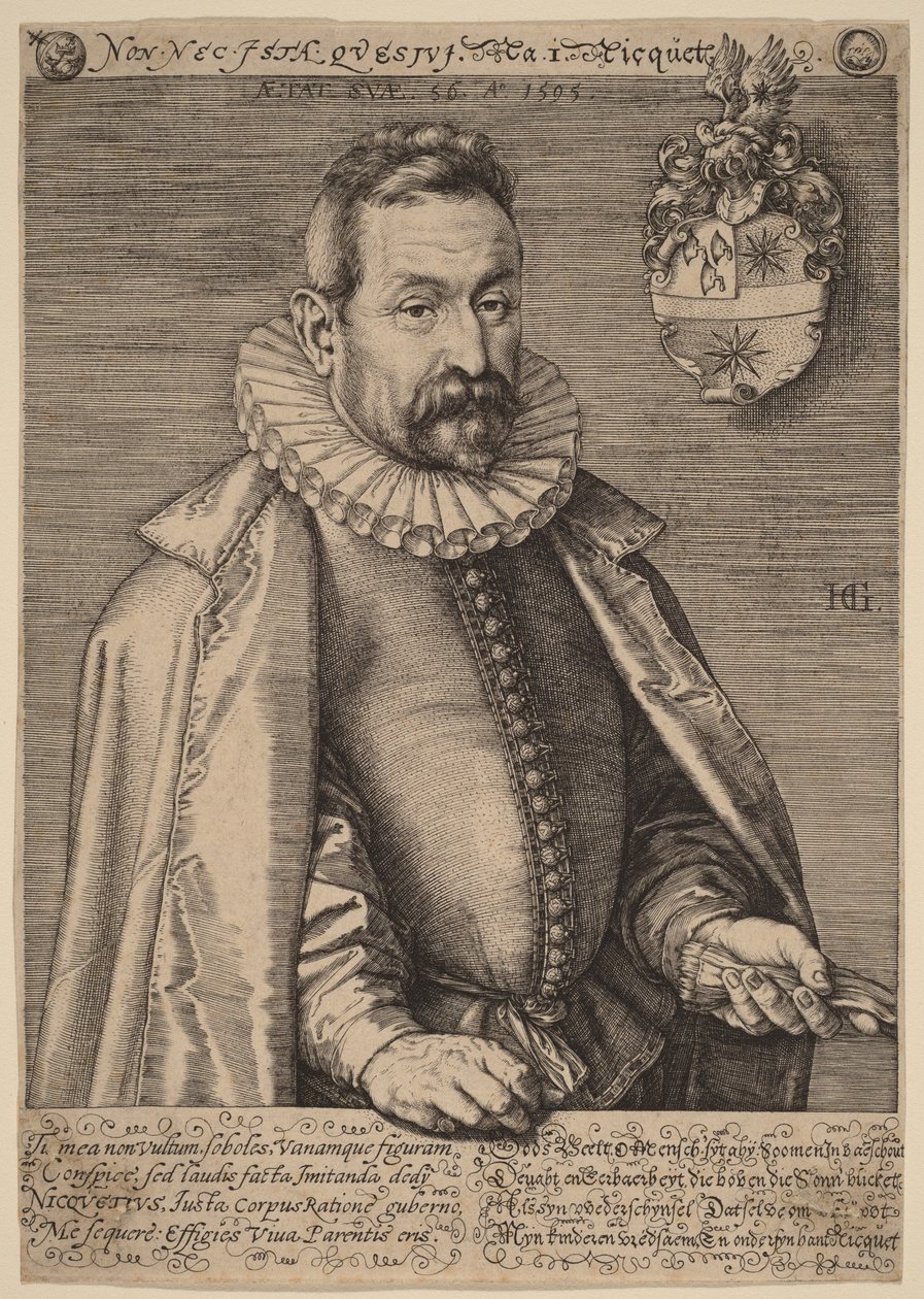 Jan Nicquet av Hendrick Goltzius