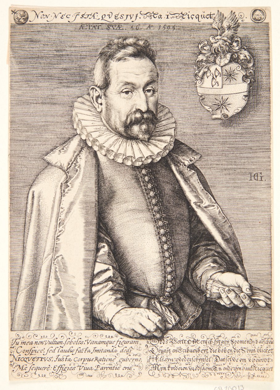 Jan Nicquet av Hendrick Goltzius