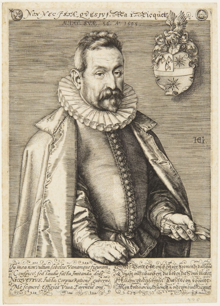 Jan Nicquet av Hendrick Goltzius