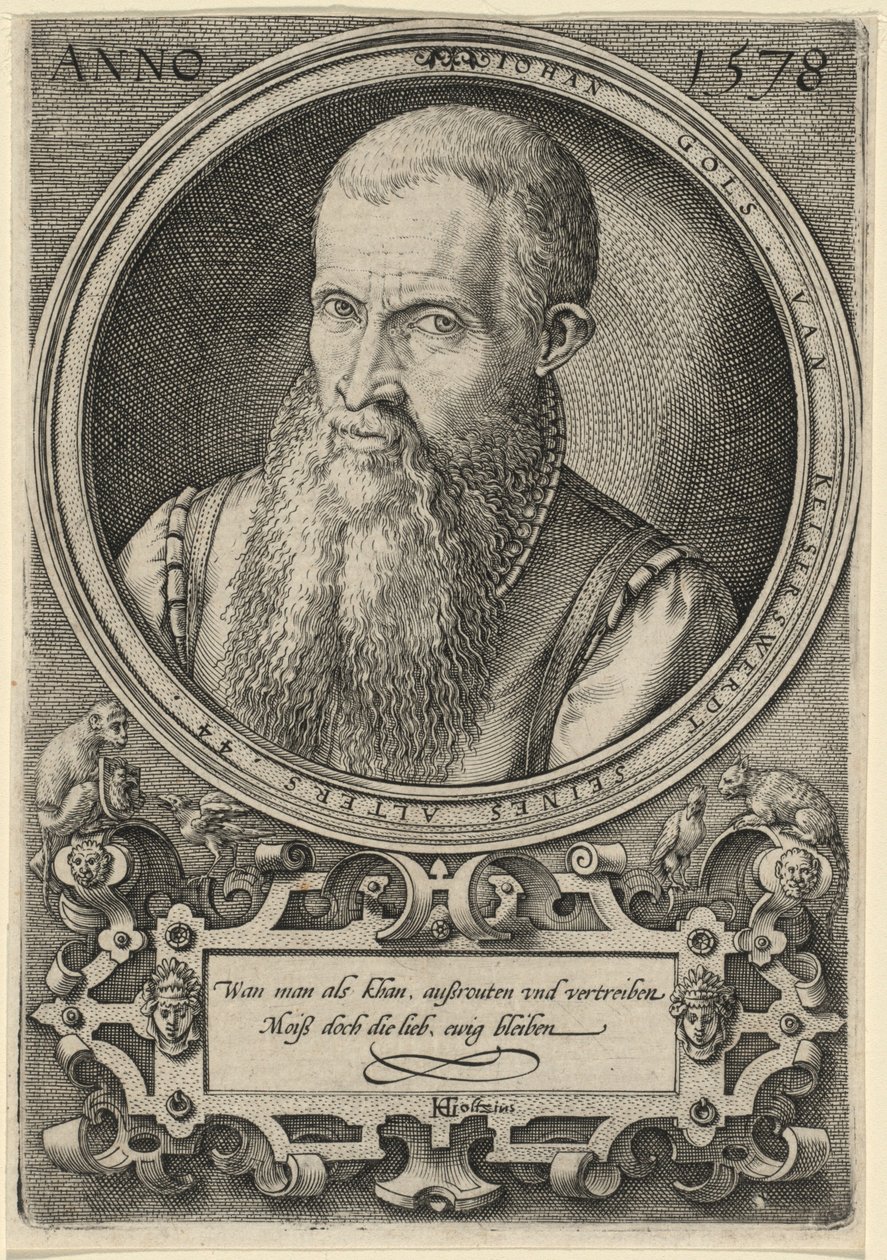 Johan Gols [Kunstnerens far] av Hendrick Goltzius