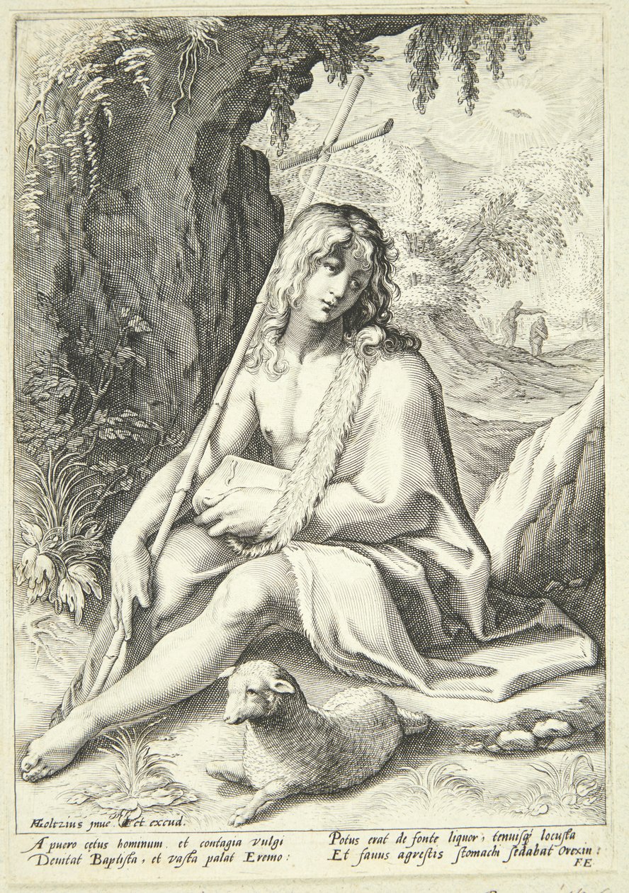 Døperen Johannes i ørkenen av Hendrick Goltzius