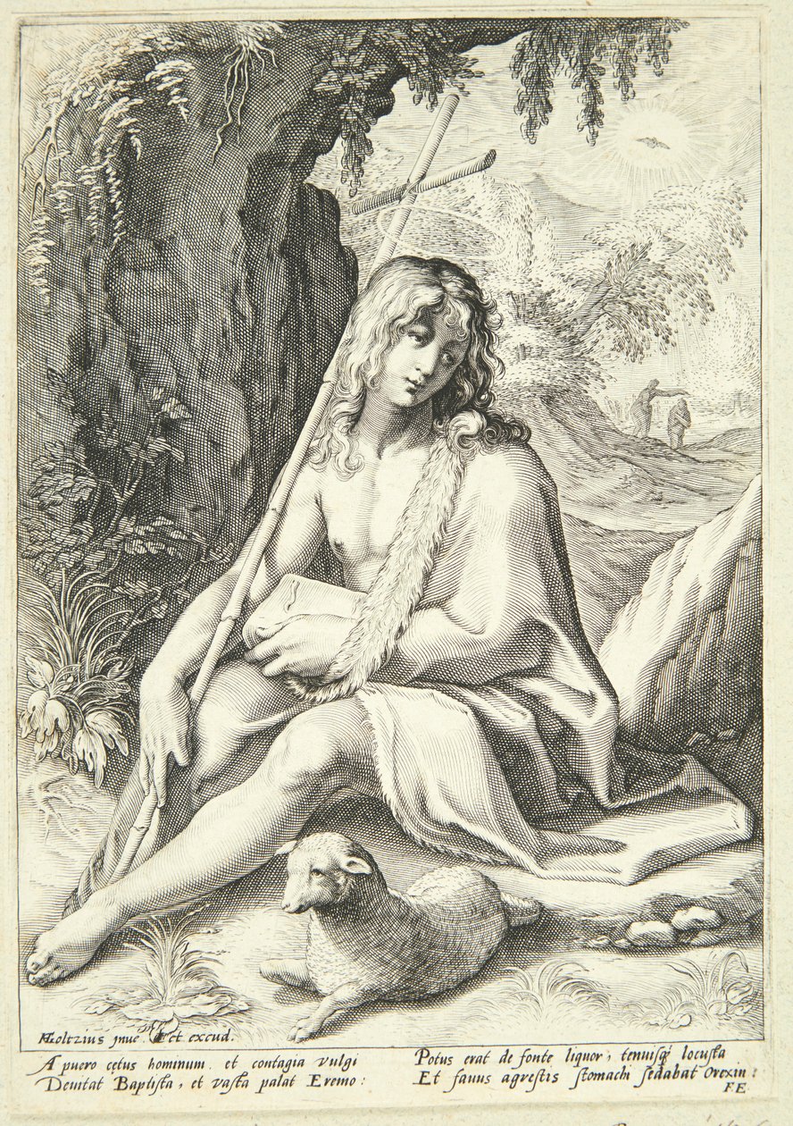 Døperen Johannes i ørkenen av Hendrick Goltzius