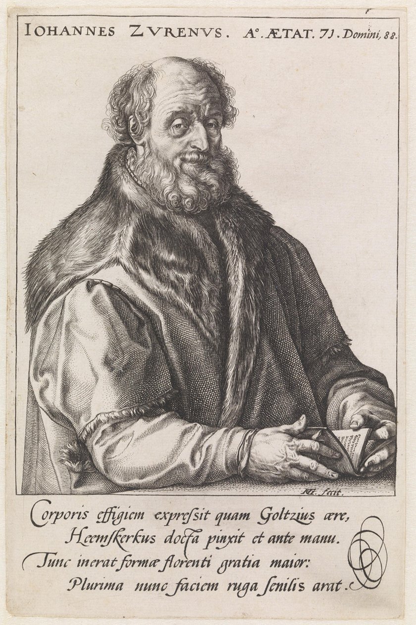 Johannes Zurenus (1517–1591) av Hendrick Goltzius