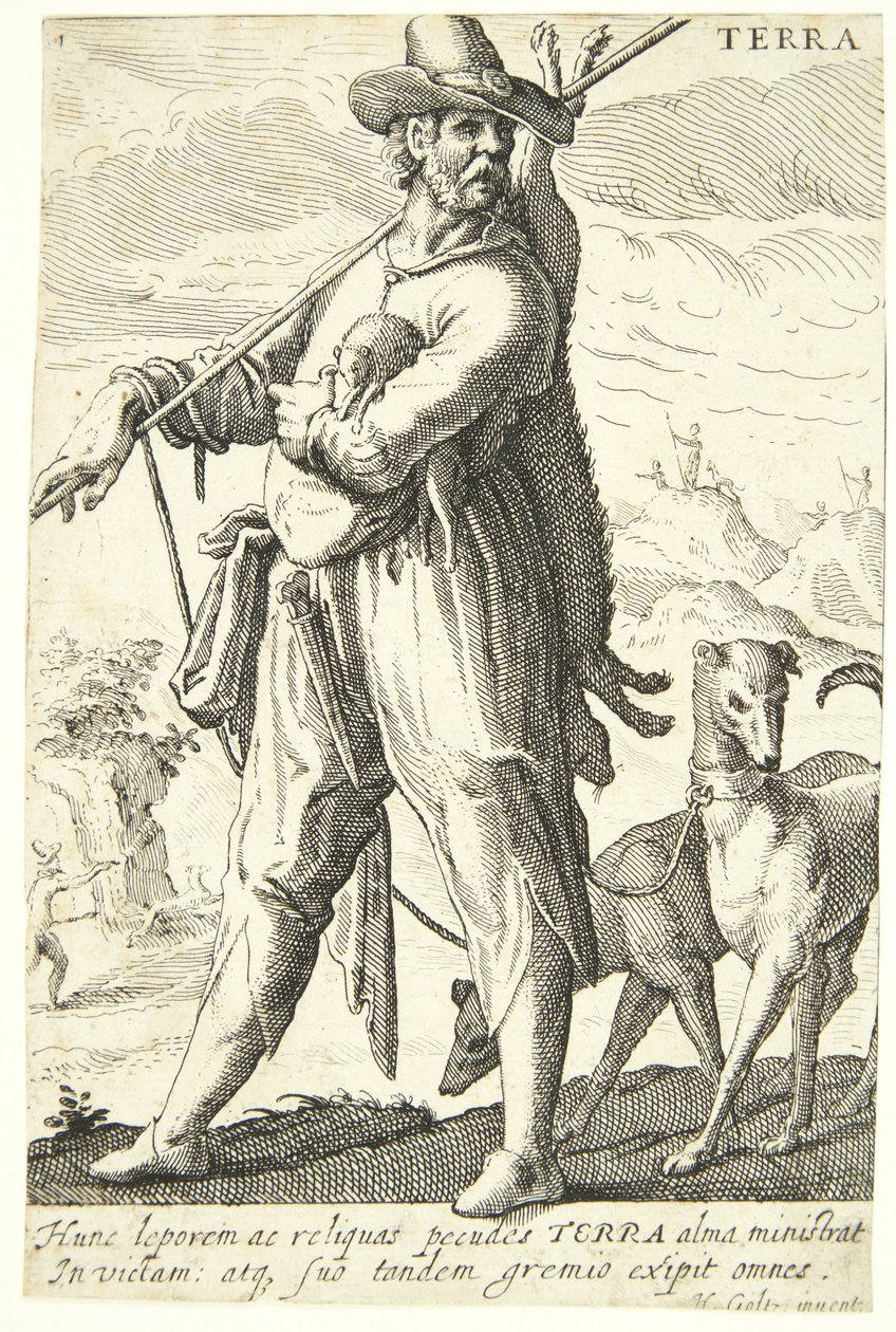 Jord (Terra) av Hendrick Goltzius