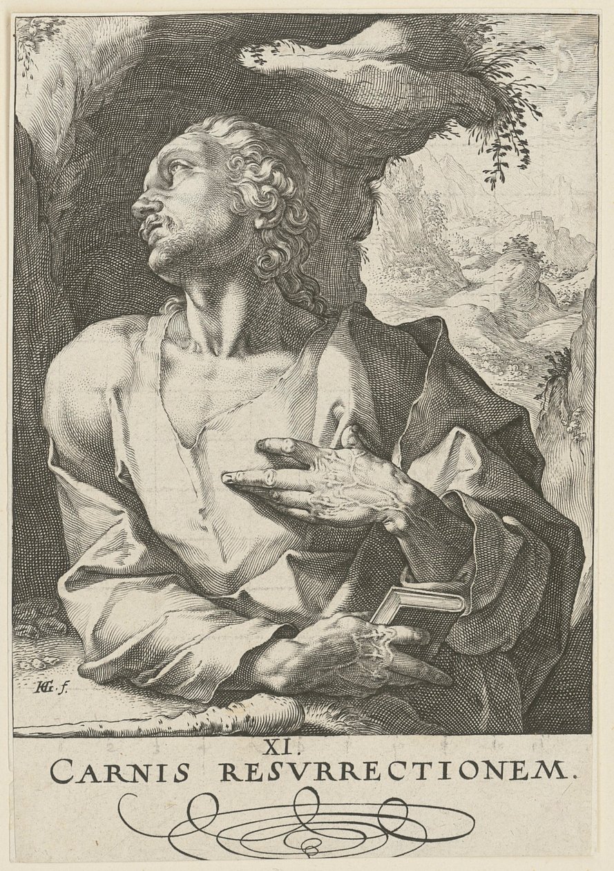 Judas Taddeus, blad 12 i serien «Kristus, de tolv apostlene og Paulus» av Hendrick Goltzius