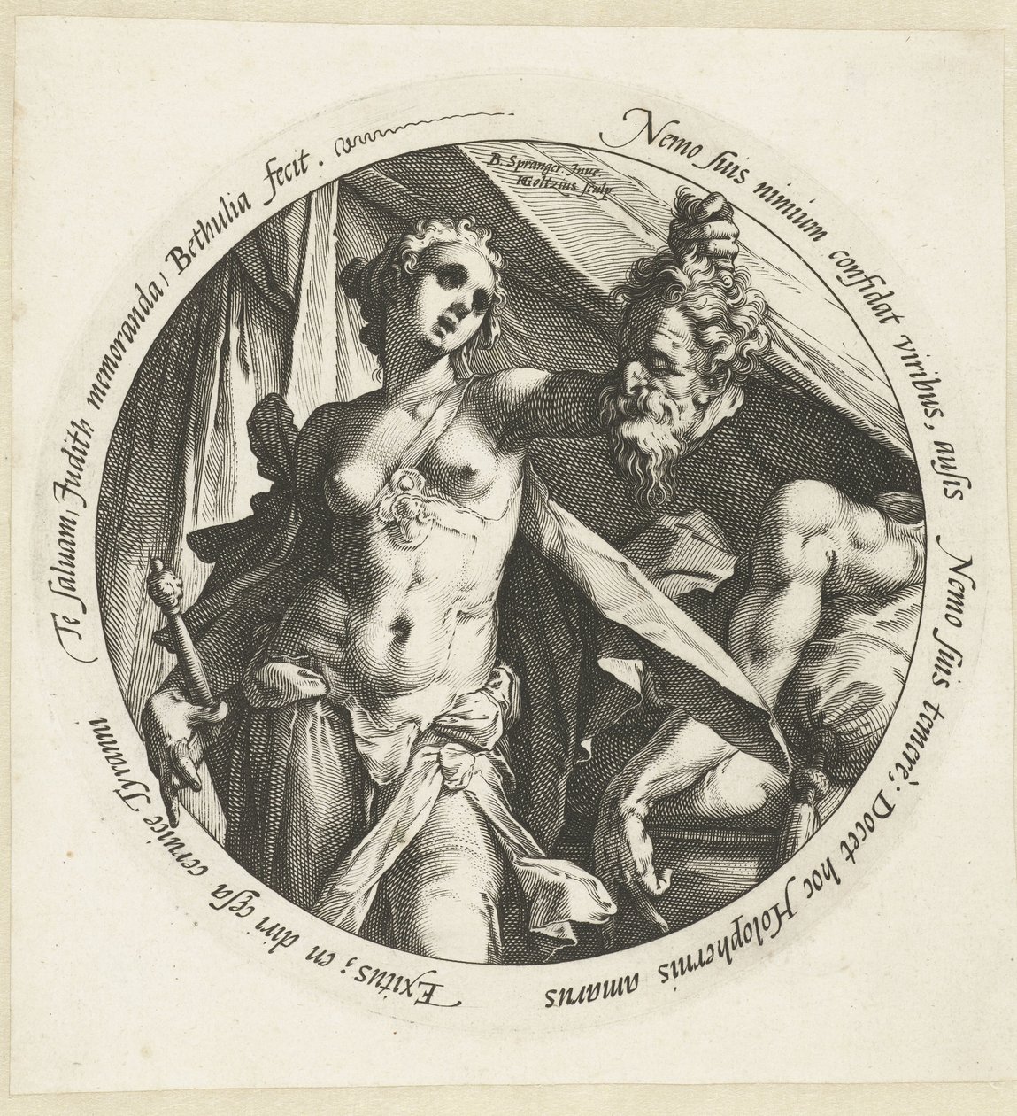 Judith med hodet til Holofernes av Hendrick Goltzius