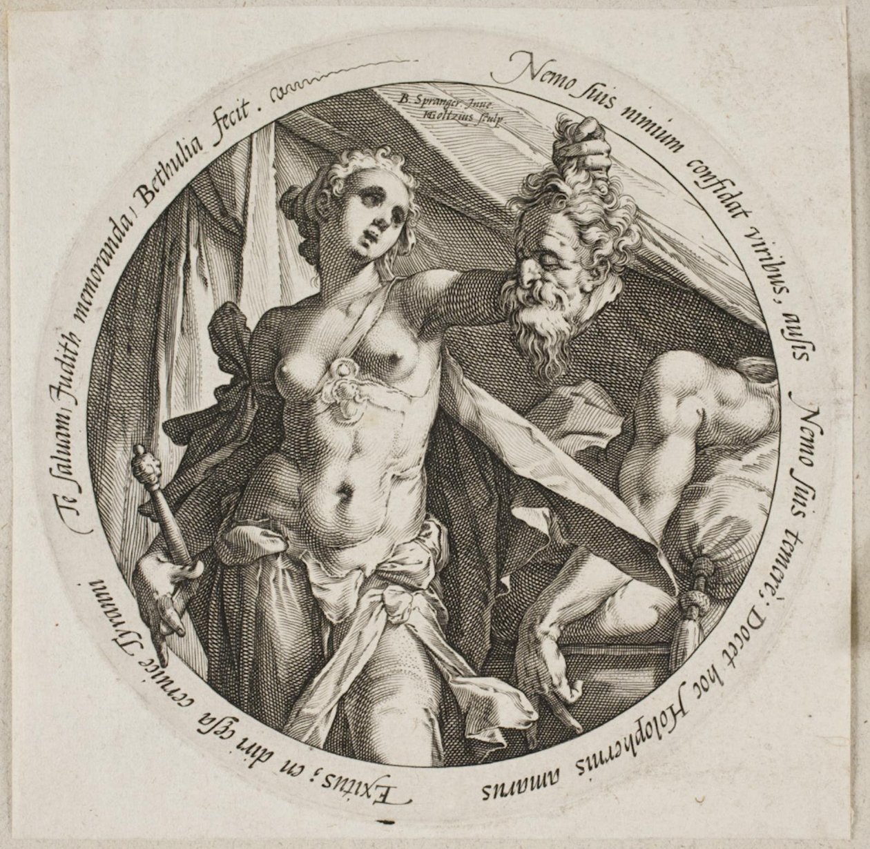 Judith med hodet til Holofernes av Hendrick Goltzius