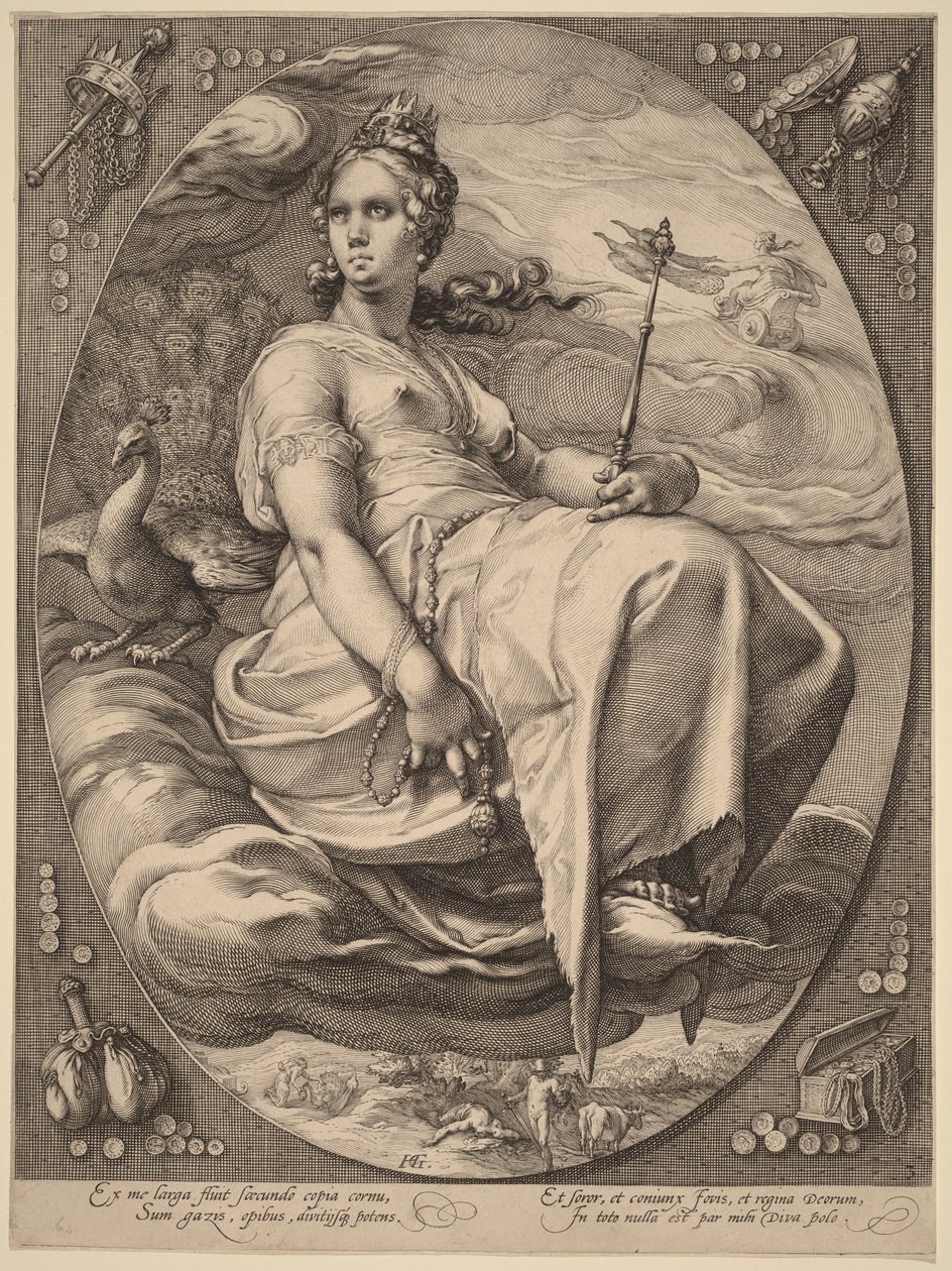 Juno av Hendrick Goltzius